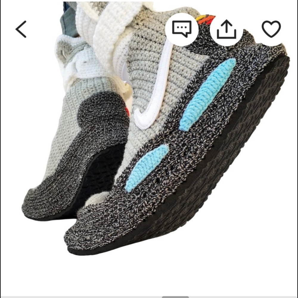 Marty Mcfly  knitted air Jordans with rubber soles